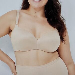 NWT Cacique Beige Back Smoother Lightly Lined Full Coverage Balconette Bra (42C)